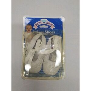 Vintage‎ 1994 Regent BABY KING Infant Shoes Size 1 White Lace New NIP Non- Toxic